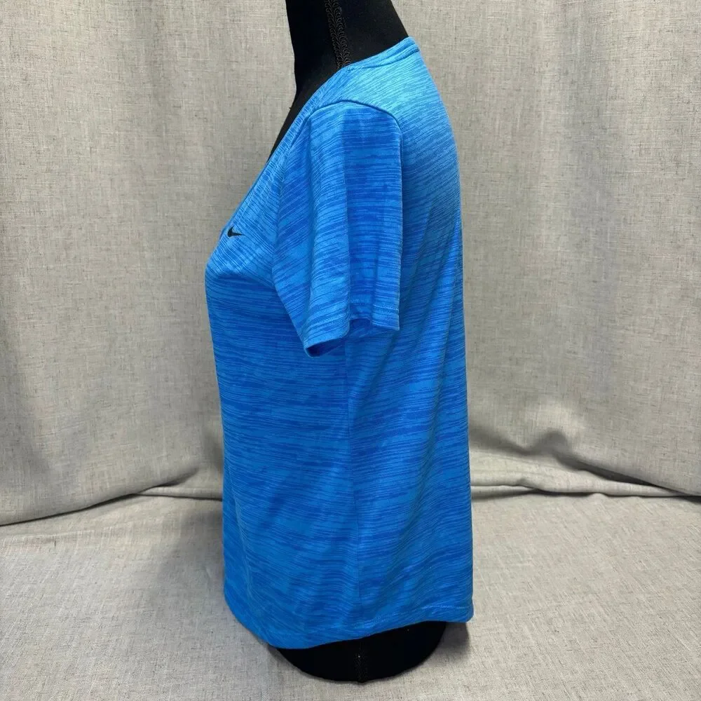 Nike Dri-Fit‎ Short Sleeve T-Shirt Bright Heather Blue Women's Size Small